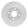631-59022R Drilled/Slotted Brake Rotor [Silver], 1992-1996 Acura/Honda, Position: Front Right - image 1