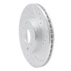 631-59022R Drilled/Slotted Brake Rotor [Silver], 1992-1996 Acura/Honda, Position: Front Right - image 2