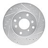 631-59023R Drilled/Slotted Brake Rotor [Silver], 1998-2002 Acura/Honda, Position: Front Right - image 1