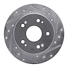 631-59024R Drilled/Slotted Brake Rotor [Silver], 1997-2015 Acura/Honda, Position: Rear Right - image 1