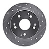 631-59026R Drilled/Slotted Brake Rotor [Silver], 1997-2006 Acura/Honda, Position: Rear Right - image 1