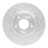 631-59027R Drilled/Slotted Brake Rotor [Silver], 2000-2009 Acura/Honda, Position: Front Right - image 1