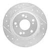 631-59028L Drilled/Slotted Brake Rotor [Silver], 2000-2009 Acura/Honda, Position: Rear Left - image 1