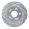 631-59032L Drilled/Slotted Brake Rotor [Silver], Fits Select Acura/Honda, Position: Rear Left - image 1