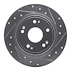 631-59032R Drilled/Slotted Brake Rotor [Silver], Fits Select Acura/Honda, Position: Rear Right - image 1