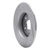 631-59032R Drilled/Slotted Brake Rotor [Silver], Fits Select Acura/Honda, Position: Rear Right - image 4