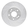 631-59037R Drilled/Slotted Brake Rotor [Silver], Fits Select Acura/Honda, Position: Front Right - image 1