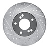 631-59040L Drilled/Slotted Brake Rotor [Silver], 1991-2001 Multiple Makes/Models, Position: Front Left - image 1