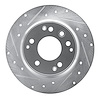 631-59041L Drilled/Slotted Brake Rotor [Silver], 1991-1999 Multiple Makes/Models, Position: Rear Left - image 1