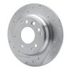 631-59041L Drilled/Slotted Brake Rotor [Silver], 1991-1999 Multiple Makes/Models, Position: Rear Left - image 2