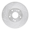 631-59042L Drilled/Slotted Brake Rotor [Silver], 1998-2021 Acura/Honda, Position: Front Left