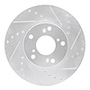 631-59042R Drilled/Slotted Brake Rotor [Silver], 1998-2021 Acura/Honda, Position: Front Right