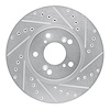 631-59043R Drilled/Slotted Brake Rotor [Silver], 1999-2014 Acura/Honda, Position: Front Right - image 1