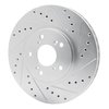 631-59043R Drilled/Slotted Brake Rotor [Silver], 1999-2014 Acura/Honda, Position: Front Right - image 2