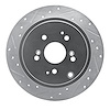 631-59044L Drilled/Slotted Brake Rotor [Silver], 2001-2008 Acura/Honda, Position: Rear Left - image 1