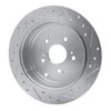 631-59044L Drilled/Slotted Brake Rotor [Silver], 2001-2008 Acura/Honda, Position: Rear Left - image 4