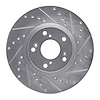 631-59045R Drilled/Slotted Brake Rotor [Silver], 2002-2015 Acura/Honda, Position: Front Right - image 1