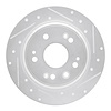 631-59046R Drilled/Slotted Brake Rotor [Silver], 2002-2004 Acura/Honda, Position: Rear Right - image 1