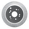 631-59047L Drilled/Slotted Brake Rotor [Silver], 2002-2004 Acura/Honda, Position: Rear Left - image 1