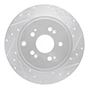 631-59052R Drilled/Slotted Brake Rotor [Silver], 2006-2014 Acura/Honda, Position: Rear Right - image 1