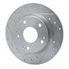 631-59059L Drilled/Slotted Brake Rotor [Silver], Fits Select Acura/Honda, Position: Rear Left - image 2