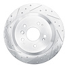 631-59062L Drilled/Slotted Brake Rotor [Silver], Fits Select Acura/Honda, Position: Rear Left