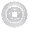 631-59062R Drilled/Slotted Brake Rotor [Silver], Fits Select Acura/Honda, Position: Rear Right - image 1