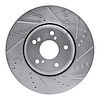631-59063R Drilled/Slotted Brake Rotor [Silver], Fits Select Acura/Honda, Position: Front Right - image 1