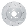 631-59064R Drilled/Slotted Brake Rotor [Silver], Fits Select Acura/Honda, Position: Front Right