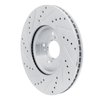 631-59064R Drilled/Slotted Brake Rotor [Silver], Fits Select Acura/Honda, Position: Front Right - image 4