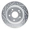 631-59067L Drilled/Slotted Brake Rotor [Silver], Fits Select Acura/Honda, Position: Rear Left - image 1