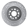631-59070L Drilled/Slotted Brake Rotor [Silver], Fits Select Acura/Honda, Position: Rear Left