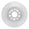 631-59070R Drilled/Slotted Brake Rotor [Silver], Fits Select Acura/Honda, Position: Rear Right - image 1