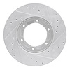 631-60002L Drilled/Slotted Brake Rotor [Silver], 1995-2011 Multiple Makes/Models, Position: Fr Left - image 1