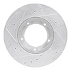 631-60004R Drilled/Slotted Brake Rotor [Silver], 2000-2018 Multiple Makes/Models, Position: Fr Right - image 1