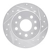 631-63003R Drilled/Slotted Brake Rotor [Silver], 1961-1991 Mercedes-Benz, Position: Rear Right - image 1