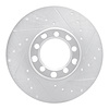 631-63005R Drilled/Slotted Brake Rotor [Silver], 1968-1976 Mercedes-Benz, Position: Front Right