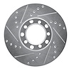 631-63009L Drilled/Slotted Brake Rotor [Silver], 1972-1980 Mercedes-Benz, Position: Front Left