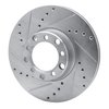 631-63009L Drilled/Slotted Brake Rotor [Silver], 1972-1980 Mercedes-Benz, Position: Front Left - image 2