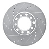 631-63010L Drilled/Slotted Brake Rotor [Silver], 1972-1974 Mercedes-Benz, Position: Front Left - image 1