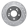 631-63013L Drilled/Slotted Brake Rotor [Silver], 1987-2015 Multiple Makes/Models, Position: Rear Left - image 1