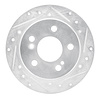 631-63015R Drilled/Slotted Brake Rotor [Silver], 1983-1995 Mercedes-Benz, Position: Rear Right