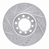 631-63017L Drilled/Slotted Brake Rotor [Silver], 1985-1991 Mercedes-Benz, Position: Front Left