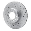 631-63017R Drilled/Slotted Brake Rotor [Silver], 1985-1991 Mercedes-Benz, Position: Front Right - image 2