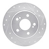 631-63018R Drilled/Slotted Brake Rotor [Silver], 1990-1995 Mercedes-Benz, Position: Rear Right - image 1