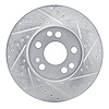 631-63021R Drilled/Slotted Brake Rotor [Silver], 1991-1999 Mercedes-Benz, Position: Front Right - image 1