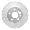 631-63022L Drilled/Slotted Brake Rotor [Silver], 1991-1999 Mercedes-Benz, Position: Rear Left - image 1