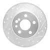 631-63022R Drilled/Slotted Brake Rotor [Silver], 1991-1999 Mercedes-Benz, Position: Rear Right - image 1