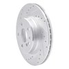 631-63024L Drilled/Slotted Brake Rotor [Silver], 1992-1999 Mercedes-Benz, Position: Rear Left - image 2