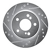631-63025L Drilled/Slotted Brake Rotor [Silver], 1992-1994 Mercedes-Benz, Position: Rear Left - image 1